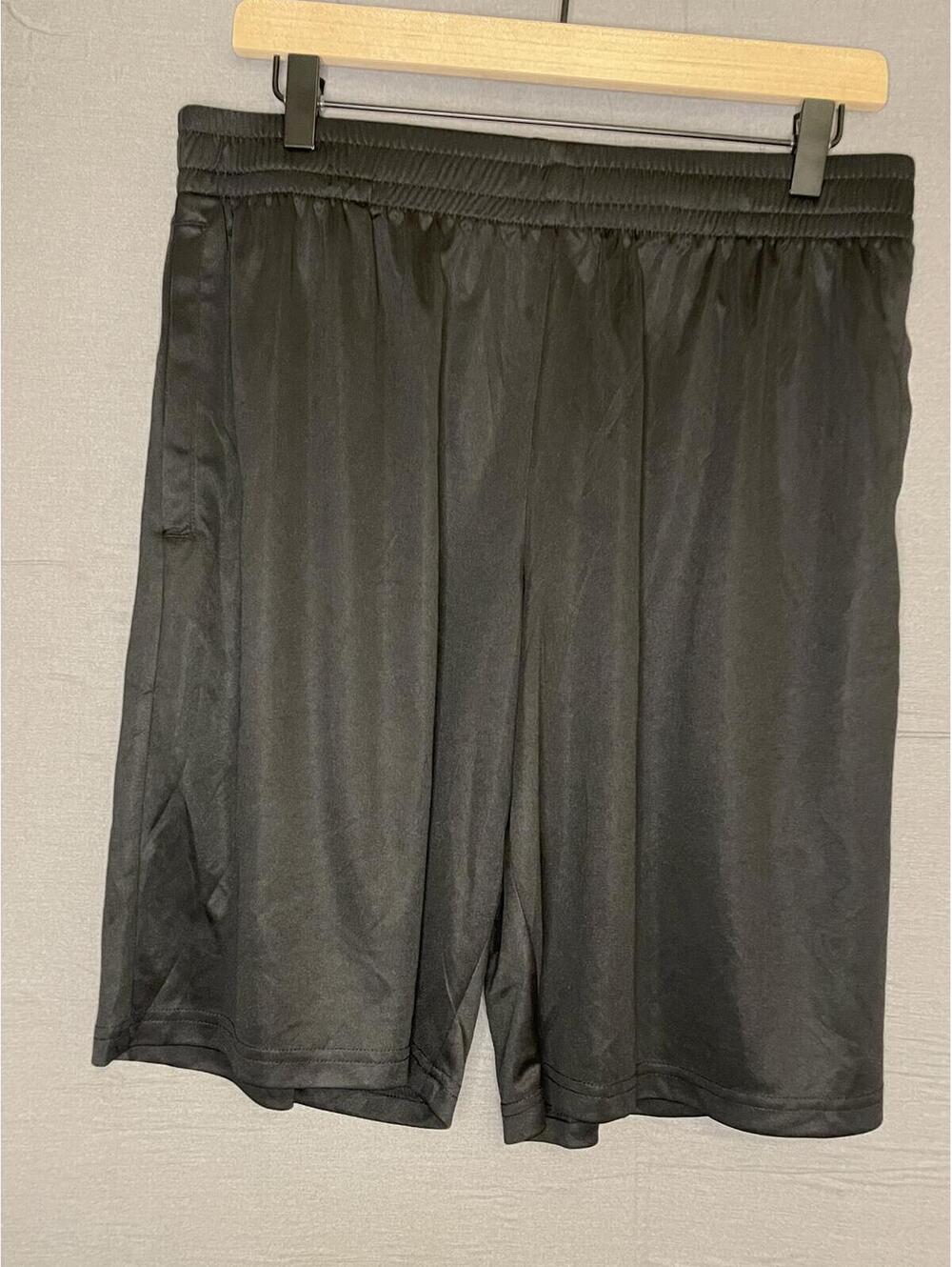 Unbranded Men's Black Athletic Basketball Shorts Size Large Drawstring Gym